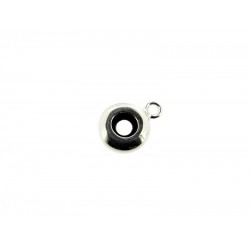 Sterling Silver 925 Rubber Stopper Bead with ring for Torque Bangle 8004233 and Thin Choker 8004234