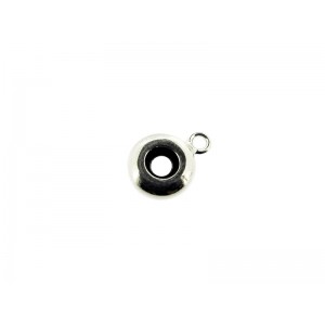 Sterling Silver 925 Rubber Stopper Bead with ring for Torque Bangle 8004233 and Thin Choker 8004234