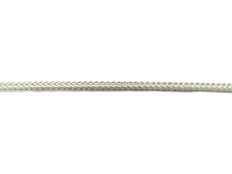 Sterling Silver 925 Drawn Foxtail / Rope Chain, 2 mm