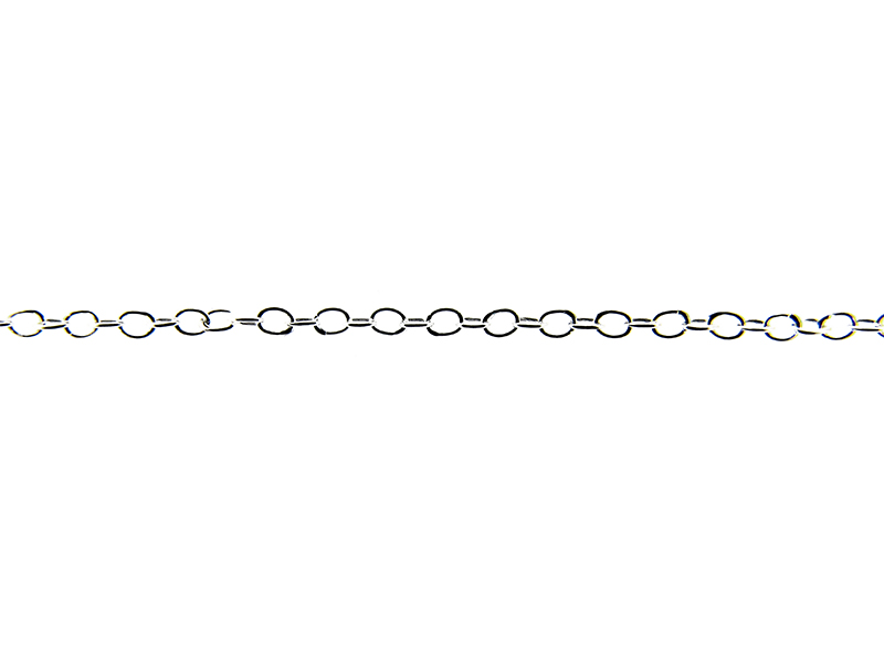 Sterling Silver 925 Super Light Cable Chain - 1.3mm x 1.8mm (59)