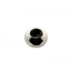 Sterling Silver 925 Donut Slider Bead 6mm, hole 2mm