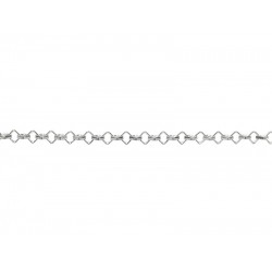 Sterling Silver 925 Square Link Rolo Chain - 2.3 mm (58)