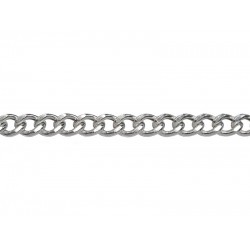 Sterling Silver 925 *HOLLOW* Chunky Flat Curb Chain - 9.4mm x 7.1mm (81)