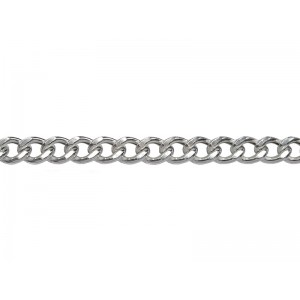 Sterling Silver 925 *HOLLOW* Chunky Flat Curb Chain - 9.4mm x 7.1mm (81)