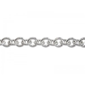  S925 Round Hollow Trace Chain 9.5x8.6mm 