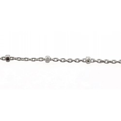 Sterling Silver 925 Satellite Trace Chain with Diamond Cut Beads (47)