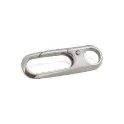 S925 LARGE ELONGATED PAPERCLIP TRIGGER CLASP 