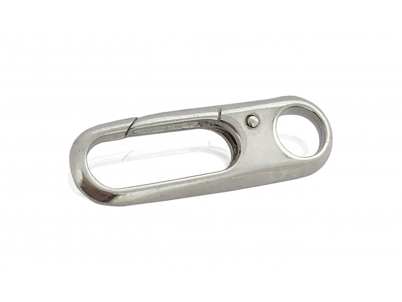 S925 LARGE ELONGATED PAPERCLIP TRIGGER CLASP 