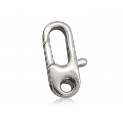 S925 SMALL ELONGATED PAPERCLIP TRIGGER CLASP 