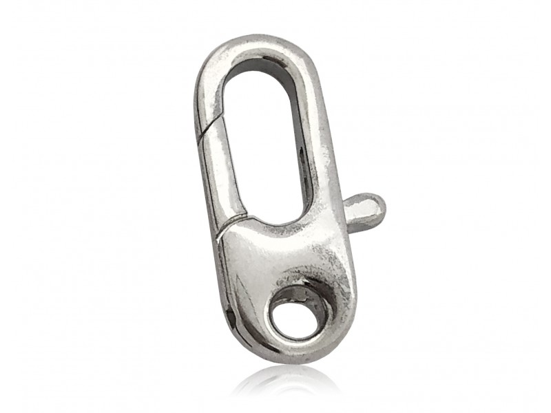 S925 SMALL ELONGATED PAPERCLIP TRIGGER CLASP 