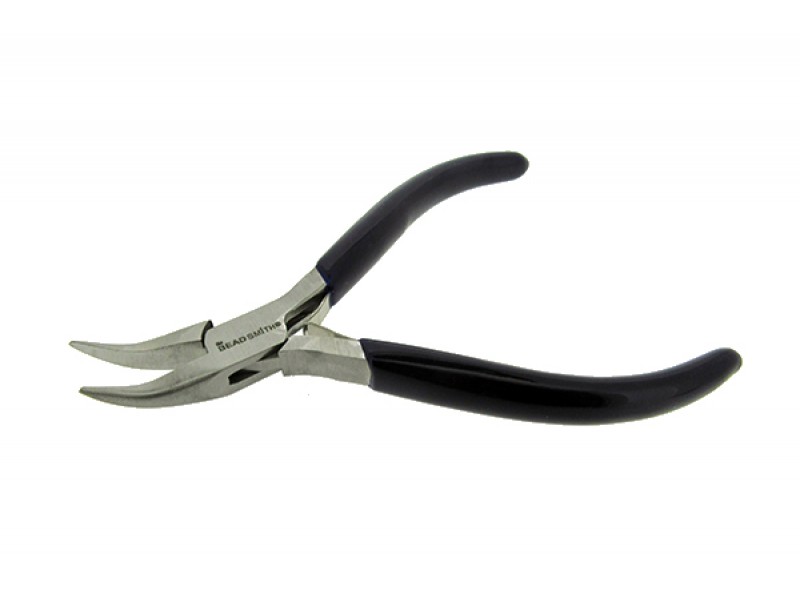 Medium Duty Bent Chain Nose Pliers with spring 110mm The BEADSMITH