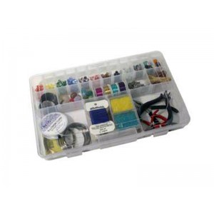 Plastic organiser box 14'' x 9'' x 1 - 7/8''