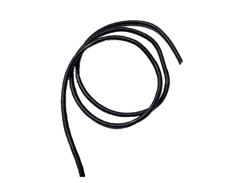 GREEK LEATHER CORD 2.5mm,  BLACK    