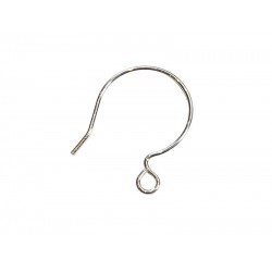 Sterling Silver Rounded Ear Wires - 21.5mm