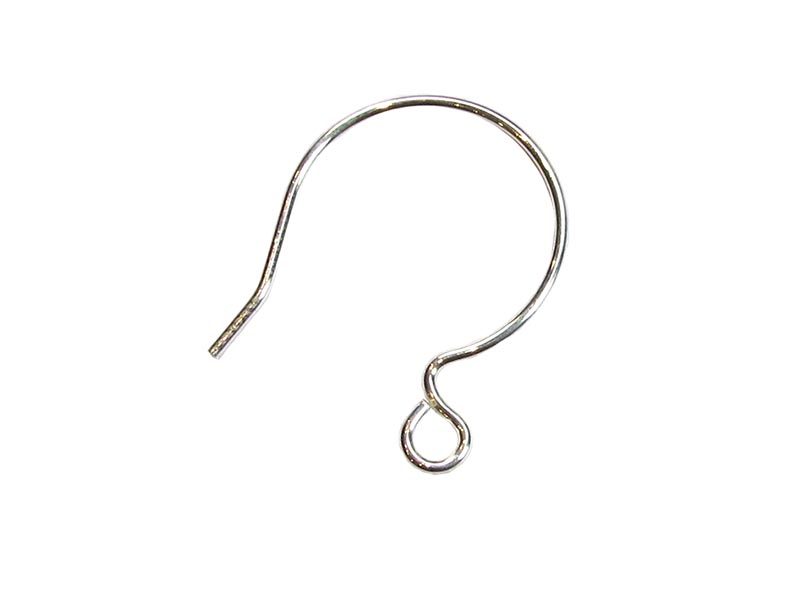 Sterling Silver Rounded Ear Wires - 21.5mm