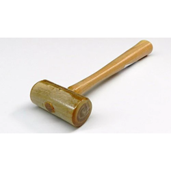 DELUXE RAWHIDE MALLET, SIZE 1 (4OZ), 1.25" FACE