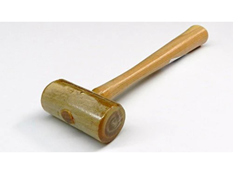 DELUXE RAWHIDE MALLET, SIZE 1 (4OZ), 1.25" FACE