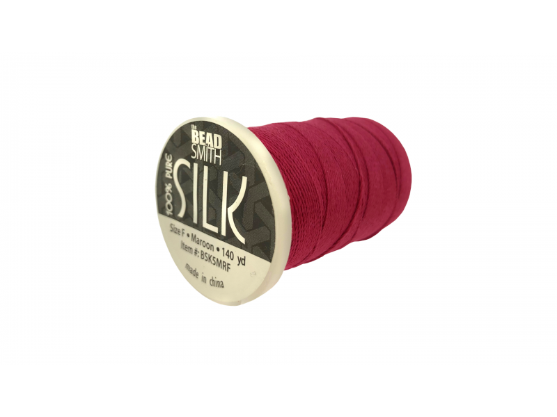 SILK SPOOL MAROON SIZE F (0.35MM) 140 YD  