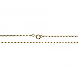 Ready Made 14K Gold Filled Round Curb Chain with 5mm Bolt Ring clasp - 16''
