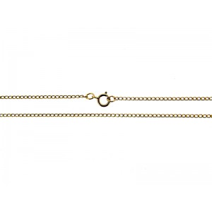 Ready Made 14K Gold Filled Round Curb Chain with 5mm Bolt Ring clasp - 16''