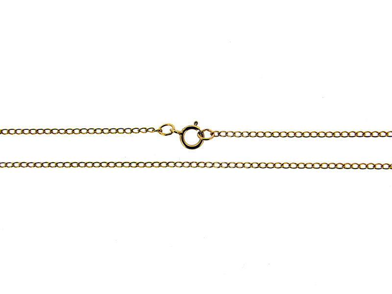 Ready Made 14K Gold Filled Round Curb Chain with 5mm Bolt Ring clasp - 16''