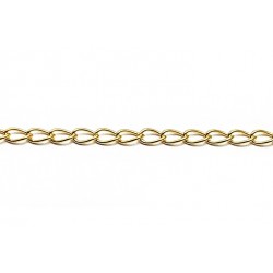 14K Gold Filled Round Curb Chain - 1.5mm x 0.7mm