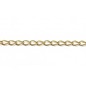 14K Gold Filled Round Curb Chain - 1.5mm x 0.7mm