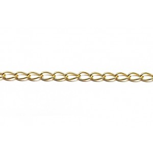 14K Gold Filled Round Curb Chain - 1.5mm x 0.7mm