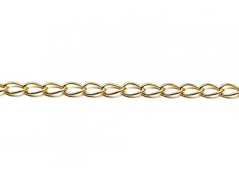 14K Gold Filled Round Curb Chain - 1.5mm x 0.7mm