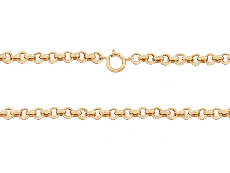 14K GOLD FILED READY MADE 18 INCH ROUND ROLO CHAIN 2.4mm  
