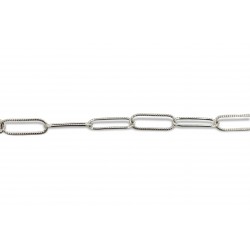 Sterling Silver 925 Textured Large Drawn Cable Chain (47)