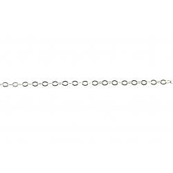 Sterling Silver 925 Flat Oval Chain, 1.7mm x 2.3mm (57)