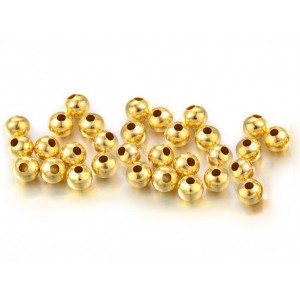 Pack of 14K Gold Filled Round Beads - 3mm (1.2mm hole)