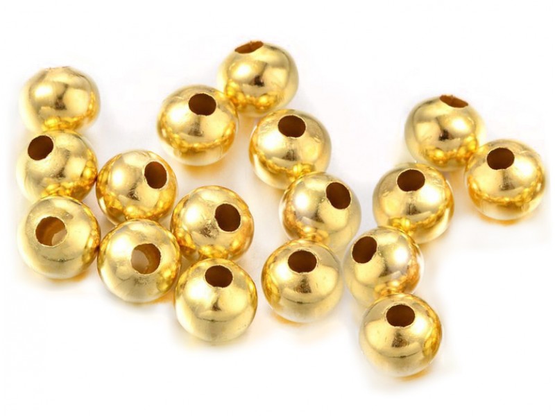 Pack of 14K Gold Filled Round Beads - 5mm (1.5mm hole)