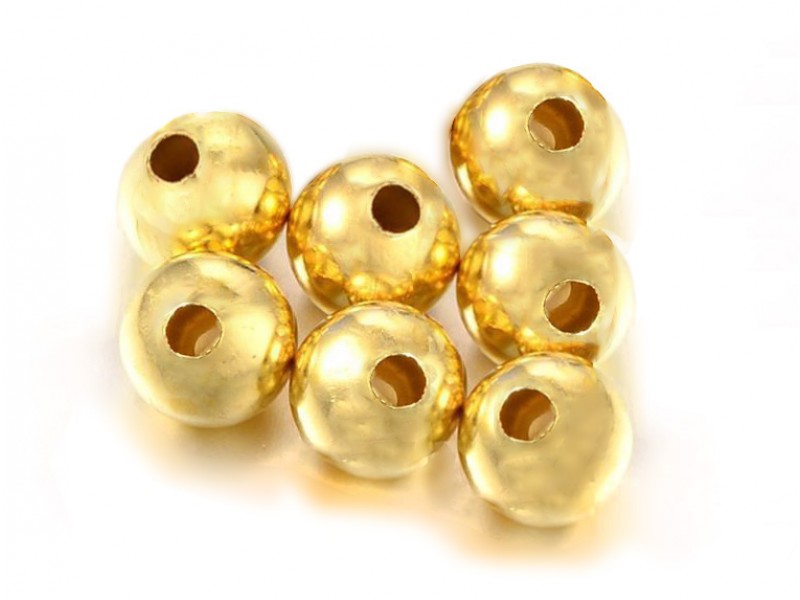 Pack of 14K Gold Filled Round Beads - 6mm (1.8mm hole)