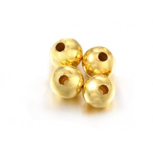 14K Gold Filled Round Beads - 7mm (1.8mm hole - 2 holes)