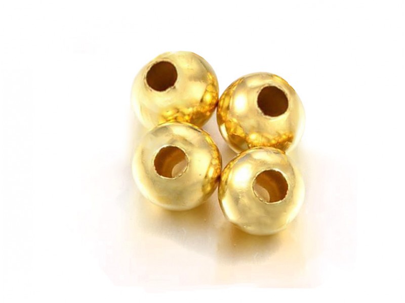 14K Gold Filled Round Beads - 8mm (2mm hole - 2 holes)