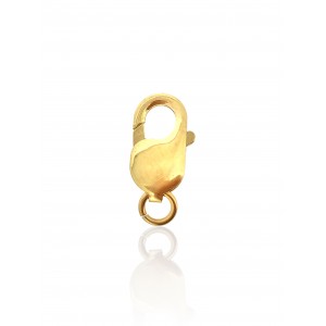 9K YELLOW GOLD LOBSTER CLASP 18.3mm  (w/ open jump ring) STANDARD WEIGHT  