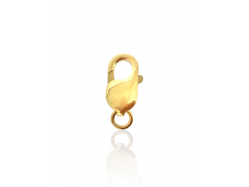 9K YELLOW GOLD LOBSTER CLASP 18.3mm  (w/ open jump ring) STANDARD WEIGHT  