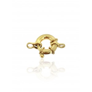 9KT YELLOW GOLD 14mm LARGE BOLT RING W/JR 