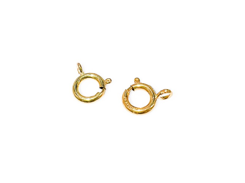 Gold Filled 5% 14K Gold Bolt Ring 8mm with open jump ring 