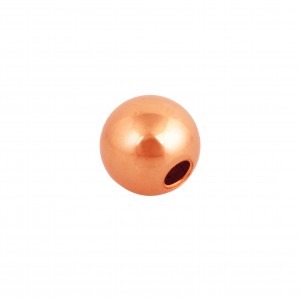 18K Rose Gold 2 Hole Bead - 2.5mm