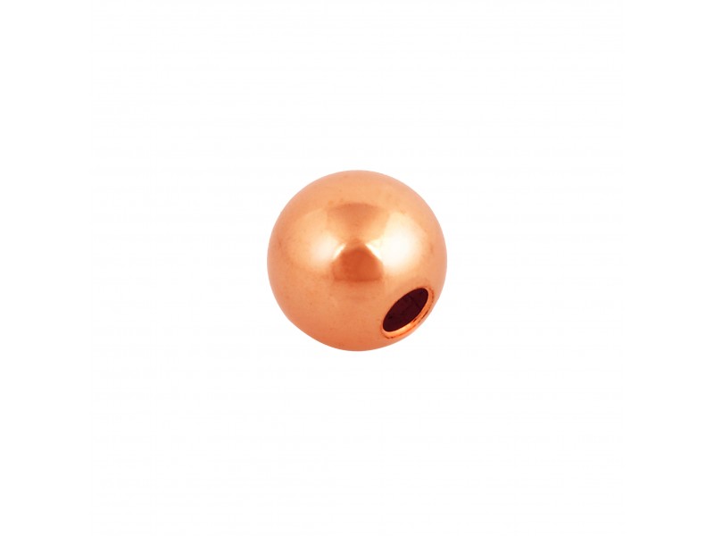 18K Rose Gold 2 Hole Bead - 2.5mm