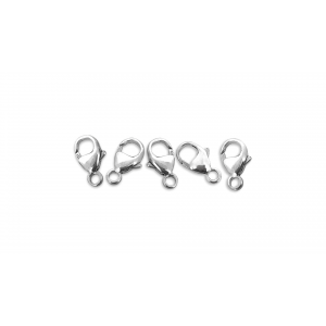 Sterling Silver 925 OVAL TRIGGER CLASP 7.8mm  (w/ fixed closed ring) PACK OF 5  