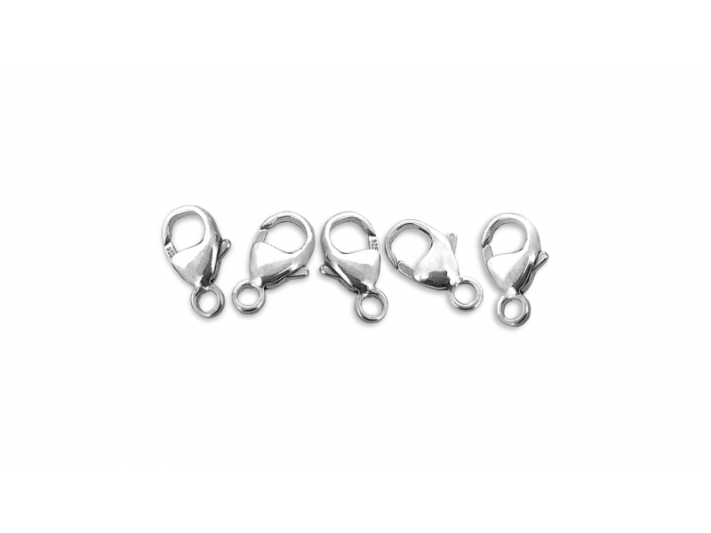 Sterling Silver 925 OVAL TRIGGER CLASP 7.8mm  (w/ fixed closed ring) PACK OF 5  