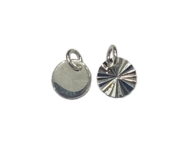 SILVER LAZER-CUT 7mm DISC PENDANT     CH3169S