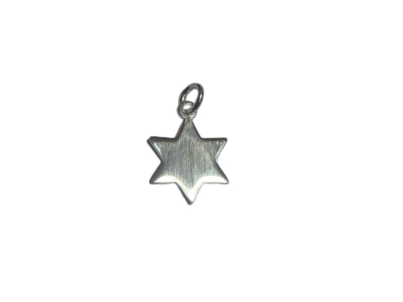 SILVER 6 POINT STAR PENDANT 11mm 