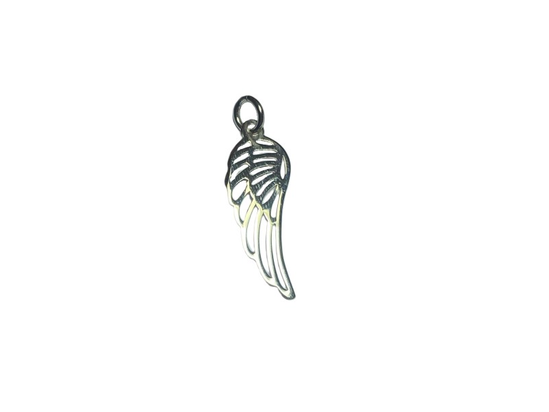 SILVER ANGEL'S WING  9X23mm    