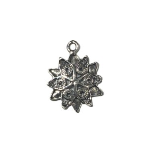 S925 SUNBURST FLOWER MANDALA PENDANT       