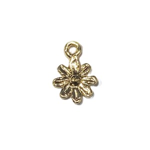 Deep Gold Heavy Plated Flower Charm